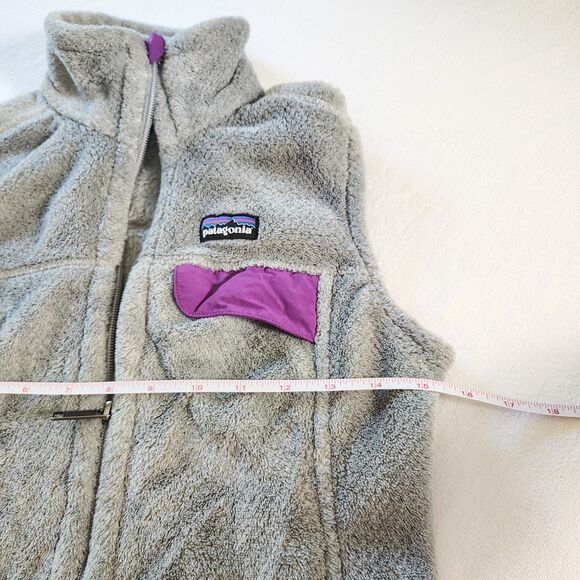 Patagonia Womens Re-Tool Fleece Vest XS Gray Purple Full Zip Gorpcore Hiking - Picture 5 of 8